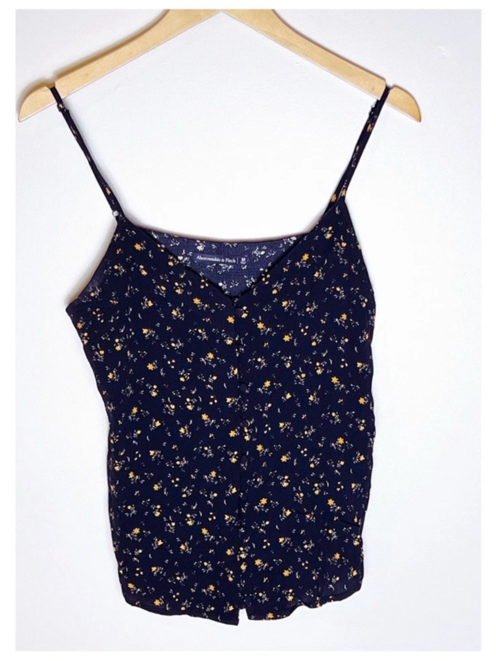 Abercrombie & Fitch Black Floral Spaghetti Strap Cami